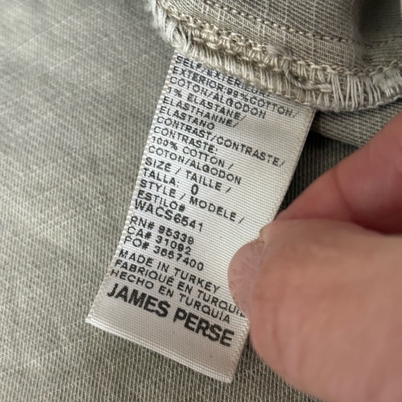 James Perse Khaki Button Down Utility Shirt Dress - Picture 10 of 11